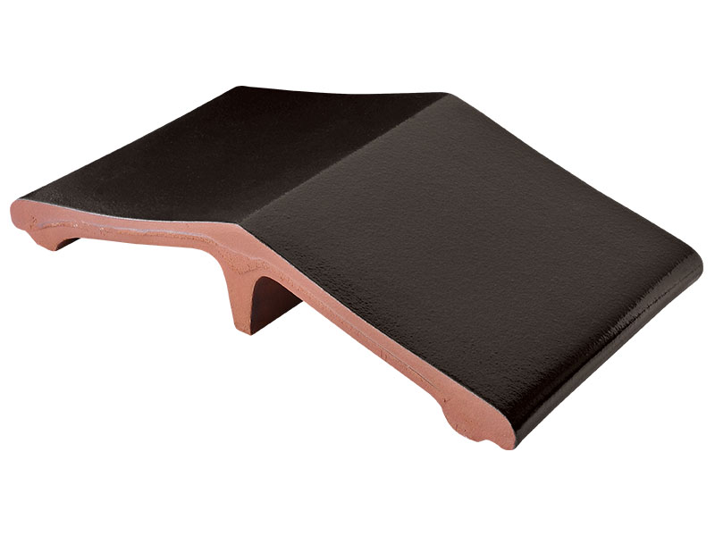 Добор для колпака на забор King Klinker 17 Ониксовый черный, 445x250x90 мм