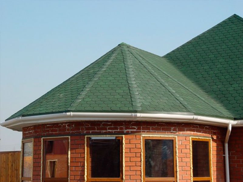 Гибкая черепица, Roofshield (Россия), коллекция ГОТИК ФЕМЕЛИ, зелёный